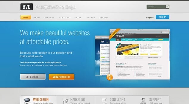 BVD - Beautiful Website Design // Author : Segen (Price: 10USD)