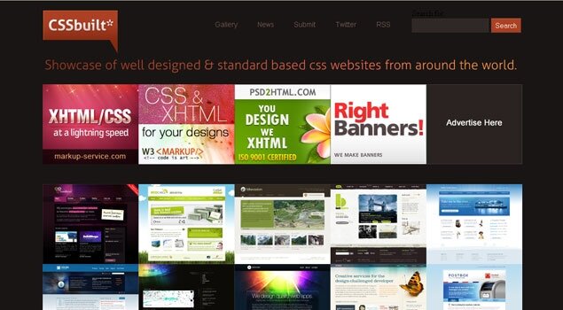CSSBuilt - Showcase of well designed & standard based websites