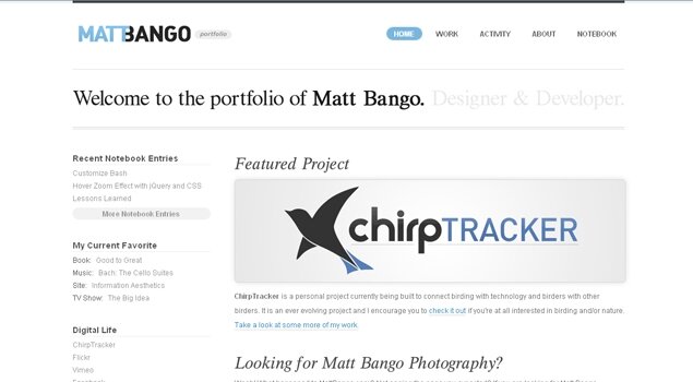 The Portfolio of Matt Bango