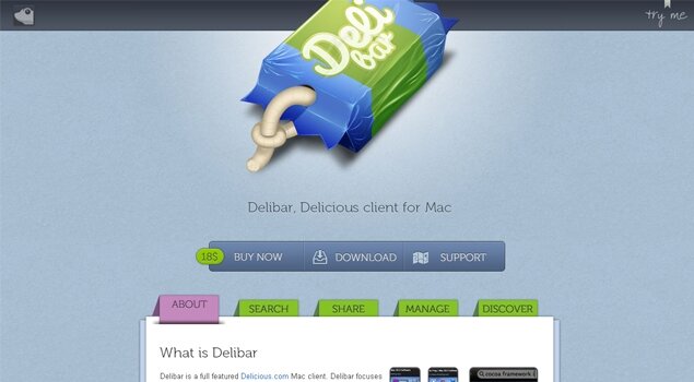 Delibar, Delicious Mac client