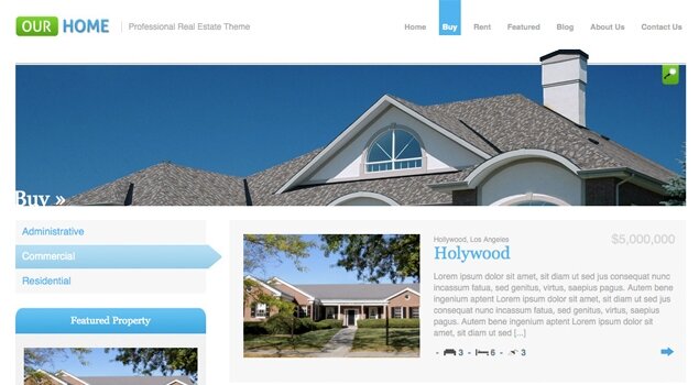 OurHome - Professional Real Estate Template // Author: Banhawi (Price: 12USD)
