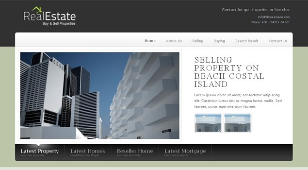 Realestate Business HTML/CSS Template // Author: system32 (Price: 14USD) 