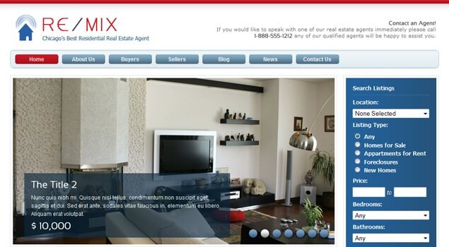 RE/MIX Real Estate HTML Template // Author: designspike (Price: 14USD)