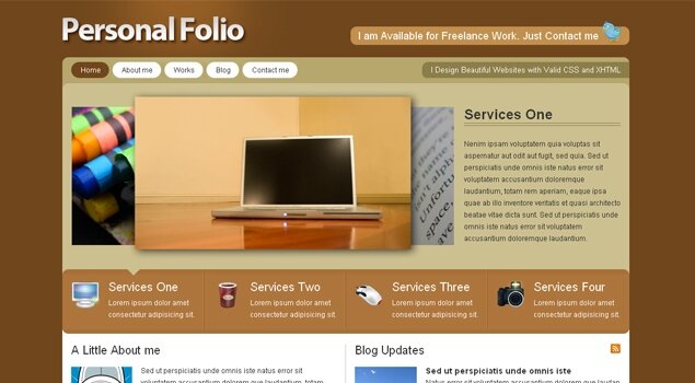 Personal Folio Template with Blog (15 USD)