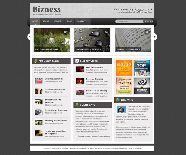 Bizness Template with Blog