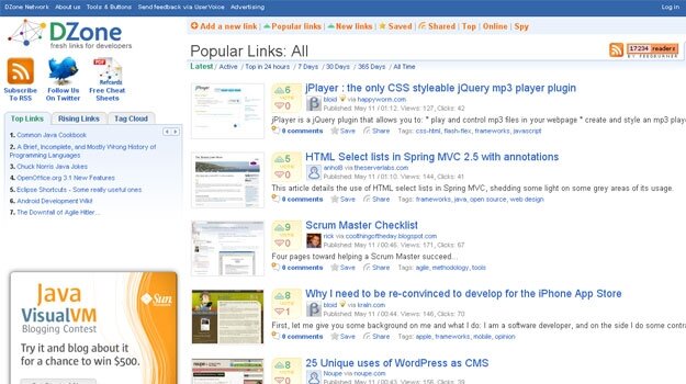 Dzone - fresh links for developers