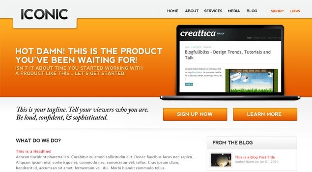 Iconic, a bold new professional web layout // Author: epicera (Price: 10USD)