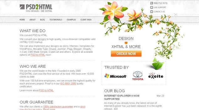 PSD2HTML - you design we xhtml