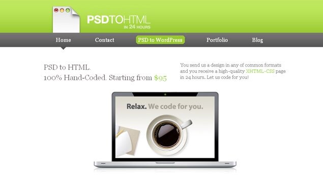 PSD TO HTML in 24 Hours