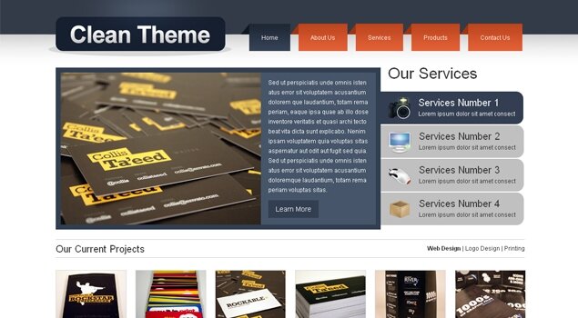 Clean Theme - Business Template - 5 Color Variations (10 USD)