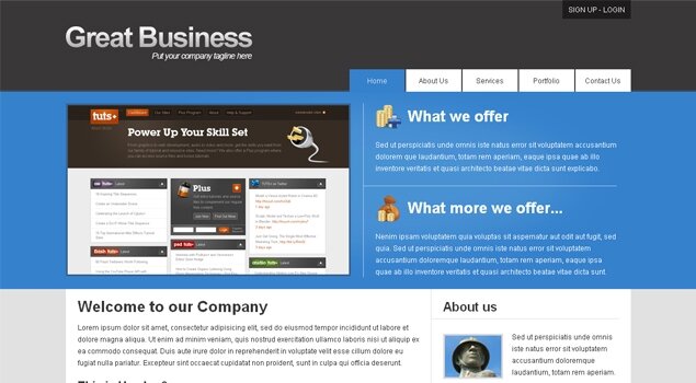 Great Business Template - 5 Color Variations (10 USD)