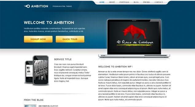Ambition WordPress Edition - 9 colors // Author: DDStudios (Price: 32USD)