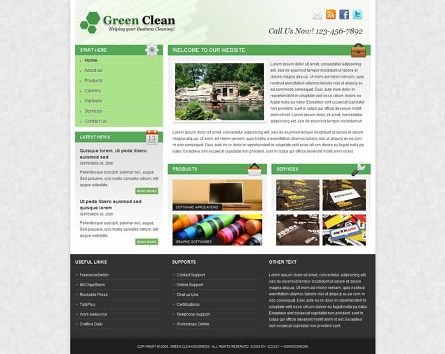 Green Clean Business Theme